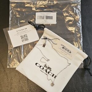 Coach Silver Pendant Necklace